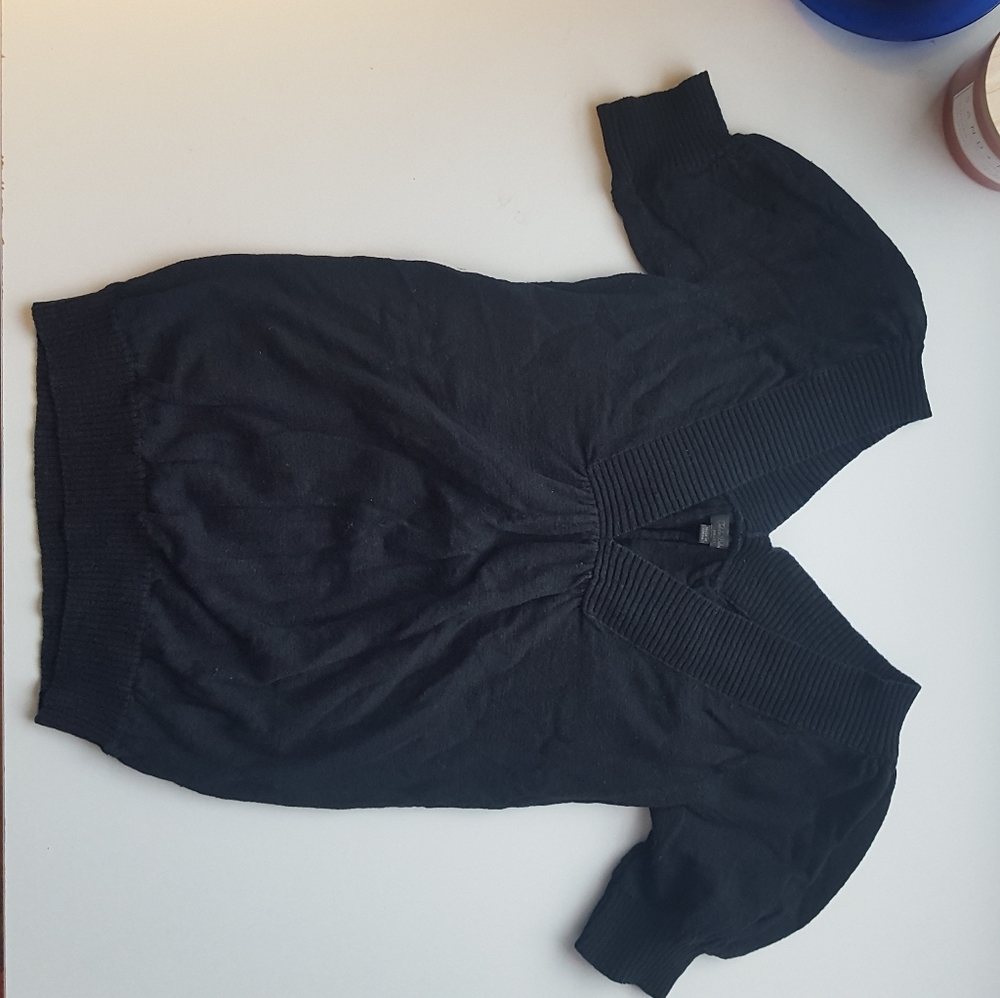 Talula babaton small black linen cotton top